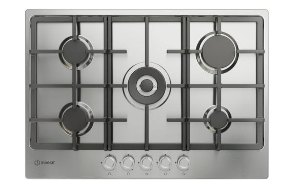 Indesit THP 751 W/IX/I 1 75cm Gas Hob - St/Steel